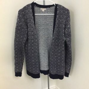 Knitted blue/white cardigan